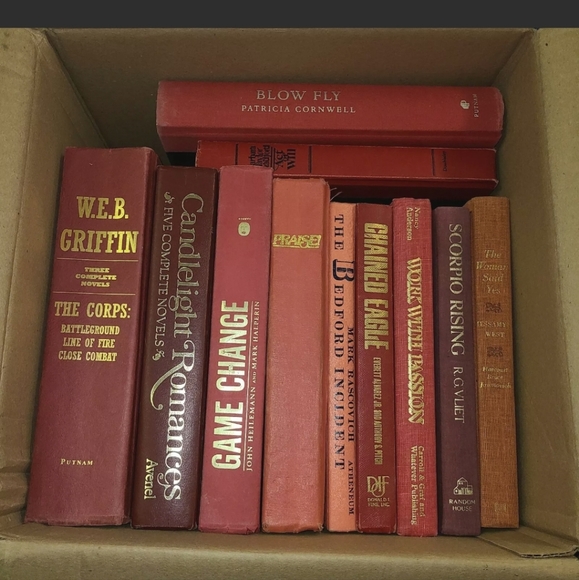 Hardcover Books Home decor craft ephemra mantle library u choose color - Picture 5 of 11